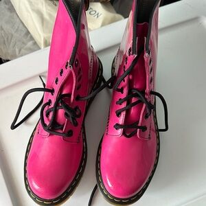 Dr. Martens Bright Pink Combat Boots